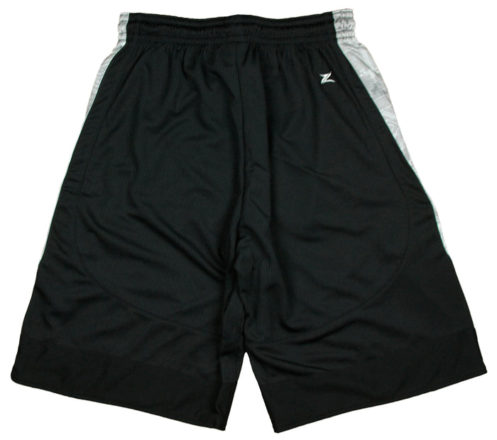 Zipway NBA Basketball Men's Brooklyn Nets Blue Print Shorts, Black / Grey