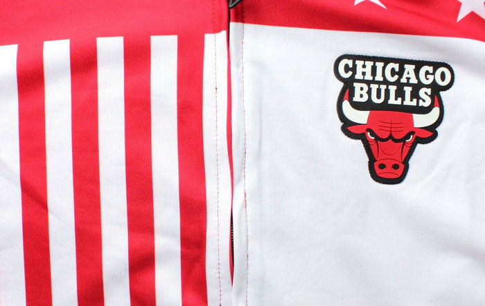 Zipway NBA Men's Chicago Bulls Full Zip Flag Short Sleeve Hoodie