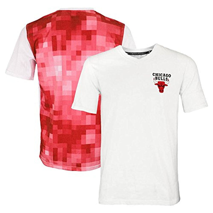 Zipway NBA Men's Chicago Bulls Pixel V-Neck Short Sleeve T-Shirt