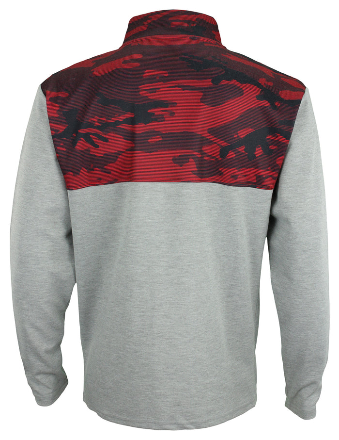 Zubaz Men's NFL Tampa Bay Buccaneers 1/4 Zip Fleece Pullover with Camo Lines