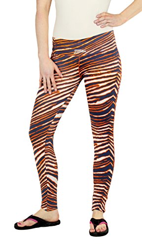 Zubaz MLB Women's Detroit Tigers Team Color Tiger Print Leggings Pants