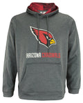 Zubaz NFL Arizona  Cardinals Men's Heather Grey  Fleece Hoodie