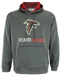 Zubaz NFL Atlanta Falcons Men's Heather Grey  Fleece Hoodie