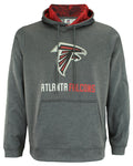 Zubaz NFL Atlanta Falcons Men's Heather Grey  Fleece Hoodie