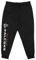 Zubaz NFL Atlanta Falcons Men's Poly Fleece Jogger, Black