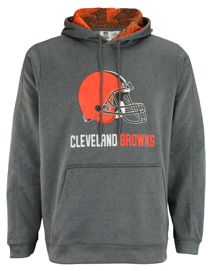 Zubaz NFL Cleveland Browns Men's Heather Grey Fleece Hoodie