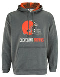 Zubaz NFL Cleveland Browns Men's Heather Grey Fleece Hoodie