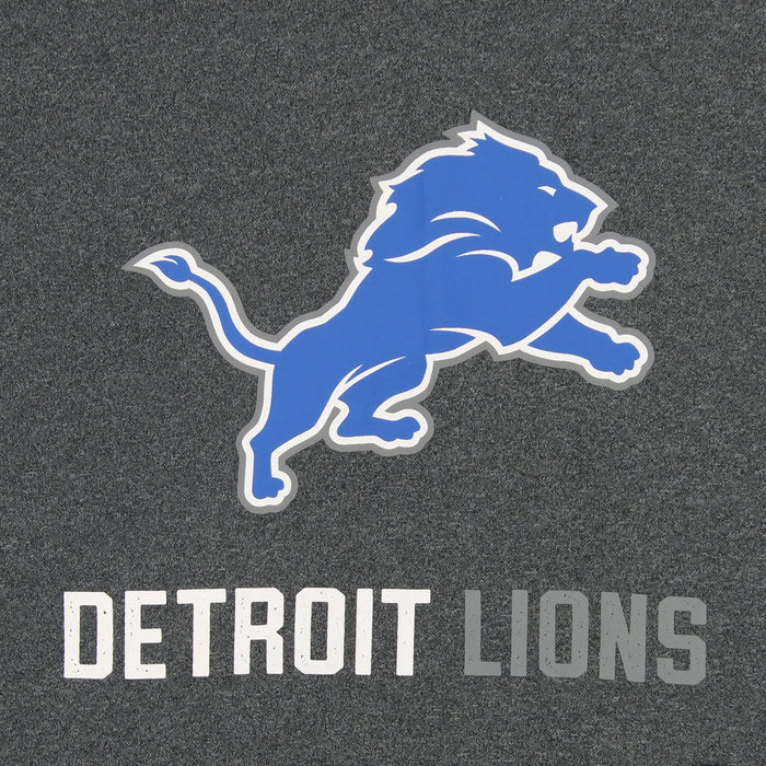 Zubaz NFL Detroit Lions Men's Heather Grey  Fleece Hoodie