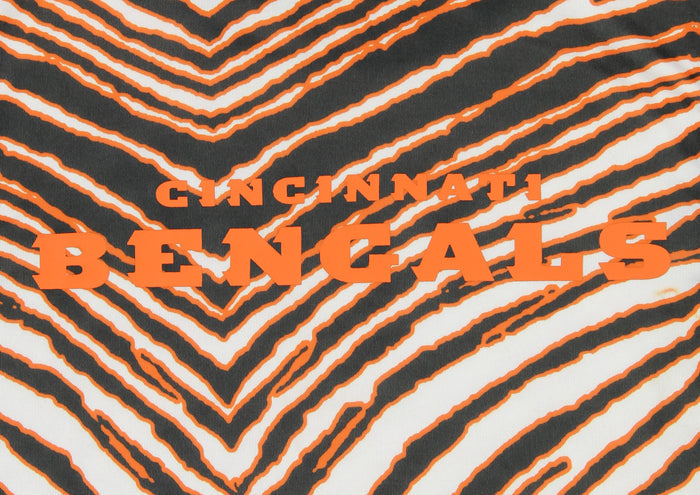 Zubaz NFL Football Men's Cincinnatti Bengals Zebra Print Touchdown Hoodie