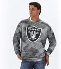 Zubaz NFL Football Men's Oakland Raiders Static Crew Neck Sweatshirt
