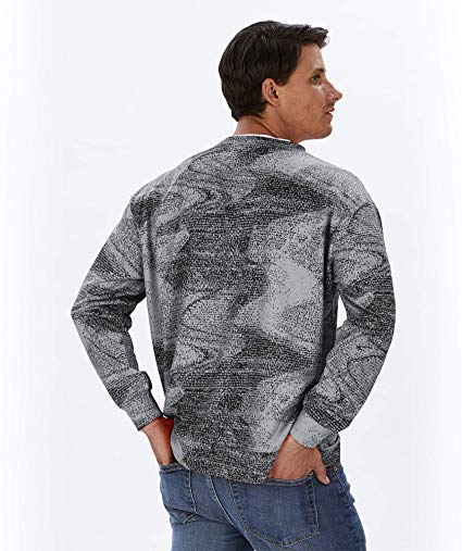 Zubaz NFL Football Men's Oakland Raiders Static Crew Neck Sweatshirt