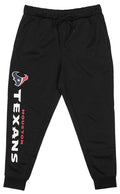 Zubaz NFL Houston Texans Men's Poly Fleece Jogger, Black