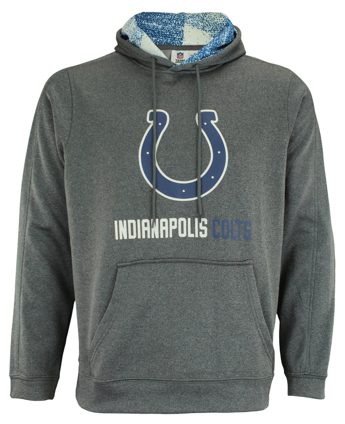 Zubaz NFL Indianapolis Colts Men's Heather Grey Fleece Hoodie