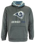 Zubaz NFL Los Angeles Rams Men's Heather Grey  Fleece Hoodie
