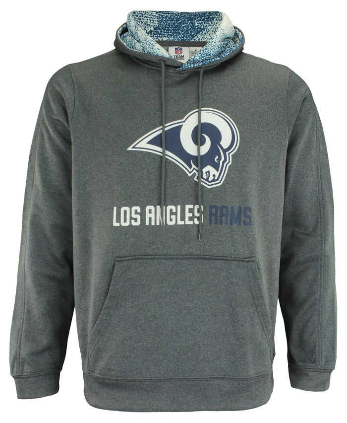 Zubaz NFL Los Angeles Rams Men's Heather Grey  Fleece Hoodie