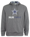Zubaz NFL Men's Dallas Cowboys  Fleece Hoodie, Heather Grey