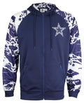Zubaz NFL Men's Dallas Cowboys  Full Zip Hoodie with Lava Sleeves