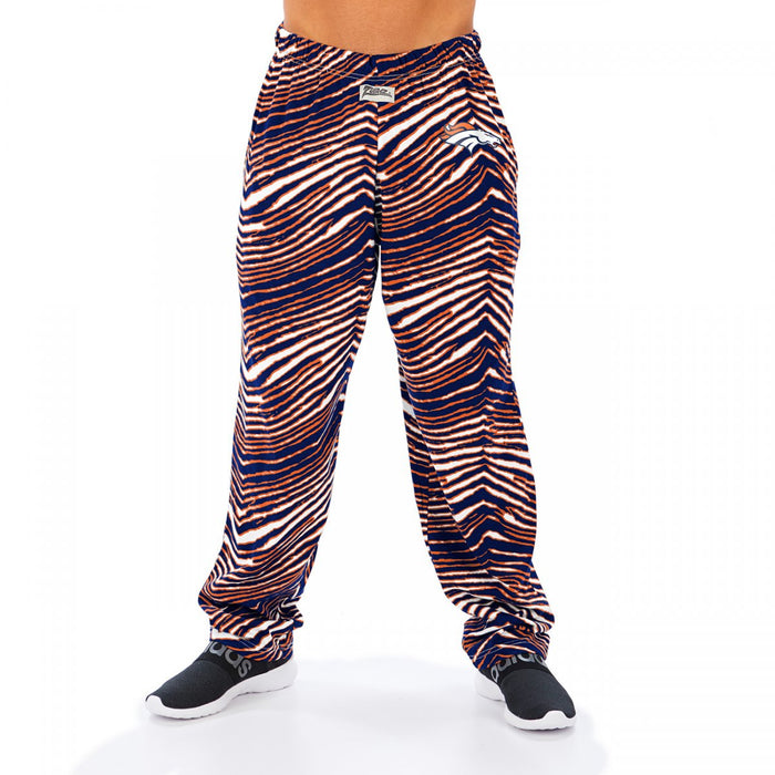 Zubaz NFL Men's Denver Broncos Classic Zebra Print Team Pants