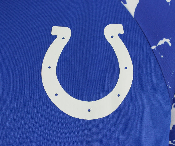 Zubaz NFL Men's Indianapolis Colts  Full Zip Hoodie with Lava Sleeves