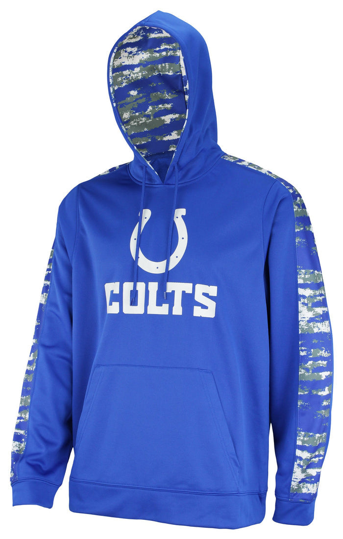 Zubaz NFL Men's Indianapolis Colts  Hoodie w/ Oxide Sleeves