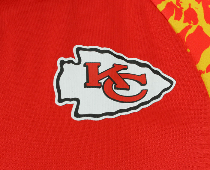 Zubaz NFL Men's Kansas City Chiefs  Full Zip Hoodie with Lava Sleeves