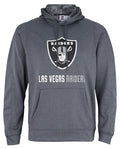 Zubaz NFL Men's Las Vegas Raiders  Fleece Hoodie, Heather Grey