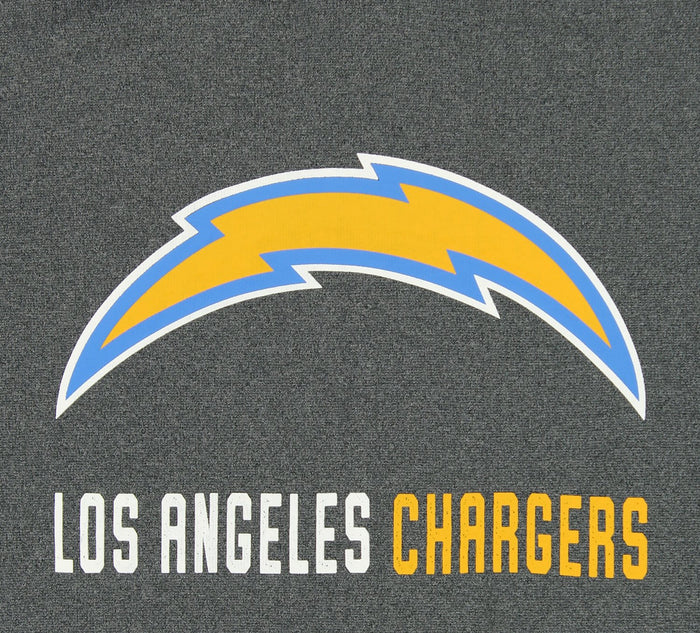 Zubaz NFL Men's Los Angeles Chargers  Fleece Hoodie, Heather Grey