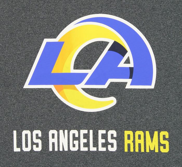 Zubaz NFL Men's Los Angeles Rams  Fleece Hoodie, Heather Grey