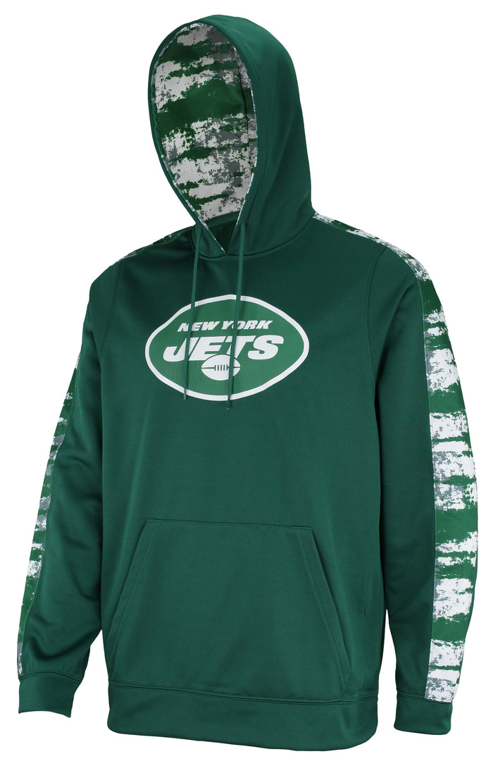 Zubaz NFL Men's New York Jets Hoodie w/ Oxide Sleeves