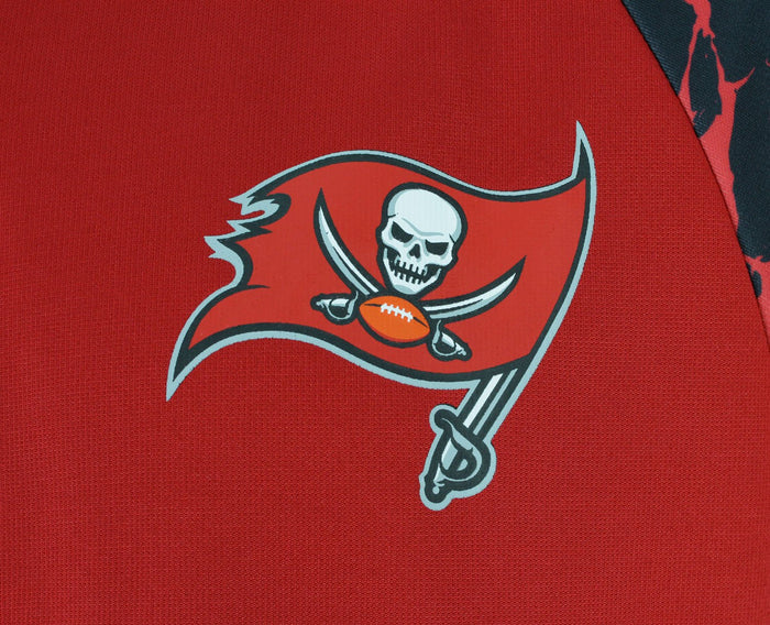 Zubaz NFL Men's Tampa Bay Buccaneers  Full Zip Hoodie with Lava Sleeves