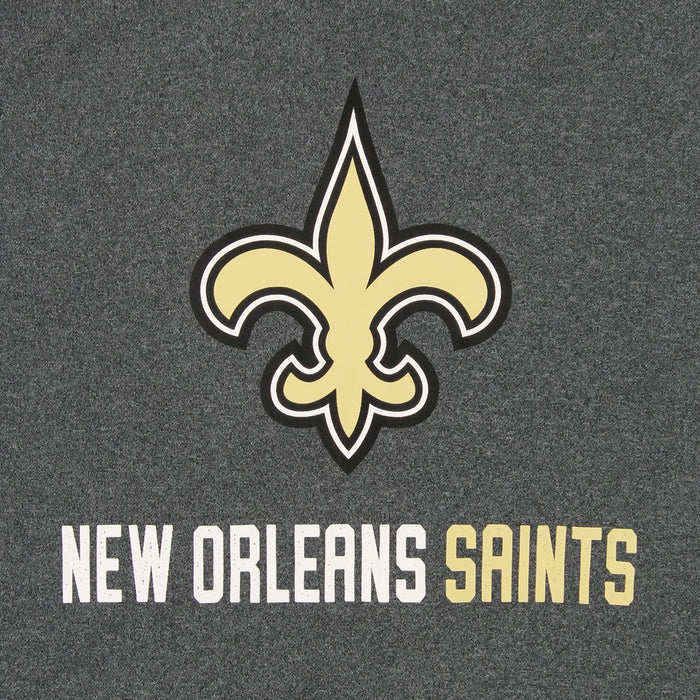 Zubaz NFL New Orleans Saints Men's Heather Grey  Fleece Hoodie