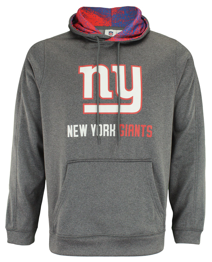 Zubaz NFL New York Giants Men's Heather Grey Fleece Hoodie
