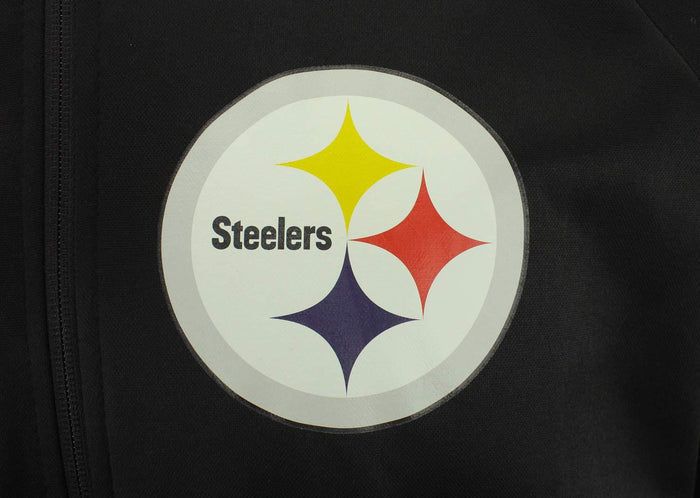Zubaz NFL Pittsburgh Steelers Men Heavyweight Full Zip  Fleece Hoodie