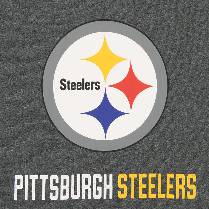 Zubaz NFL Pittsburgh Steelers Men's Heather Grey  Fleece Hoodie