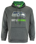 Zubaz NFL Seattle Seahawks Men's Heather Grey Fleece Hoodie