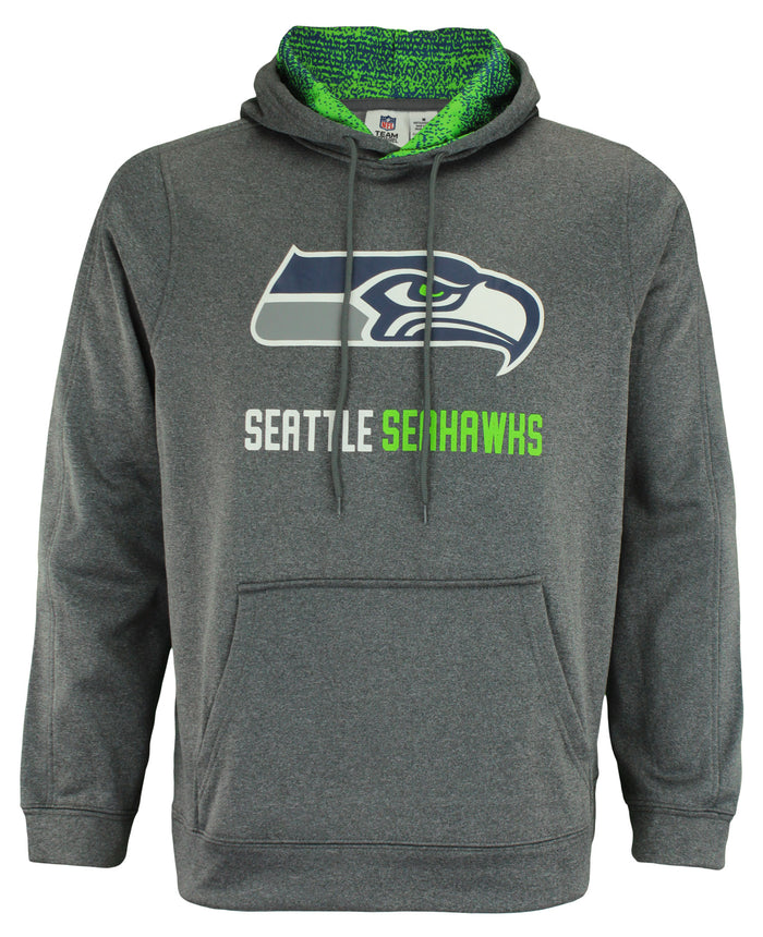 Zubaz NFL Seattle Seahawks Men's Heather Grey Fleece Hoodie