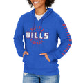 Zubaz NFL Women's Buffalo Bills Marled Soft Pullover Hoodie