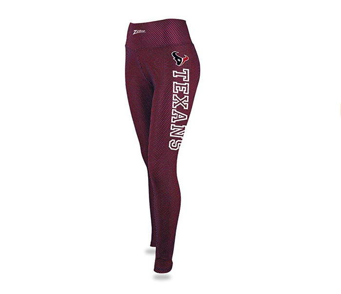 Zubaz NFL Women's Houston Texans Printed Faux Mesh Leggings